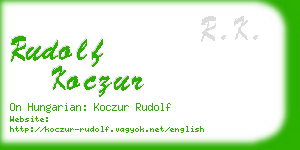 rudolf koczur business card